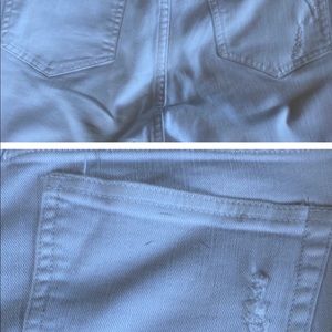 GAP White Distressed Skinny Jeans